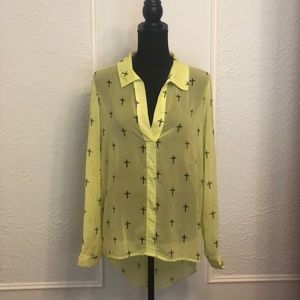 High-Low Chiffon Blouse